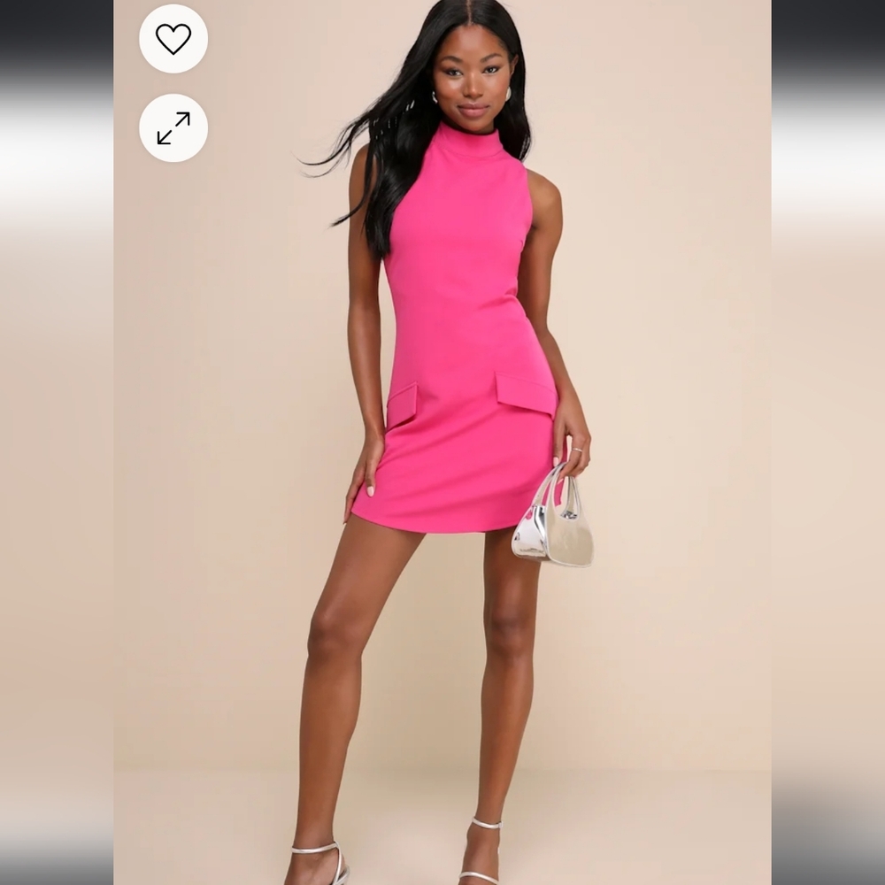 Elegant Pink Sleeveless Dress